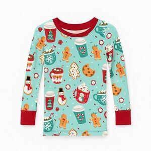 Little Sleepies Bamboo Holiday Gingerbread Mug Print Pajama Top 18–24M